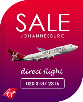 Direct flight to Johannesburg Africa with Vigin Alantic